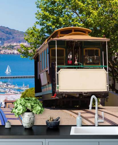 San Francisco Street Car Wall Mural Wallpaper