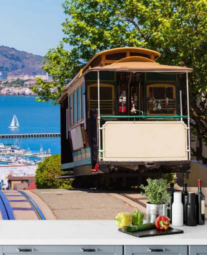 San Francisco Street Car Wall Mural Wallpaper