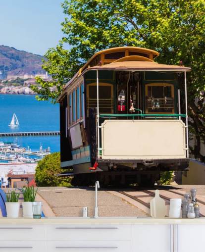 San Francisco Street Car Wall Mural Wallpaper San Francisco Street Car Wall Mural Wallpaper