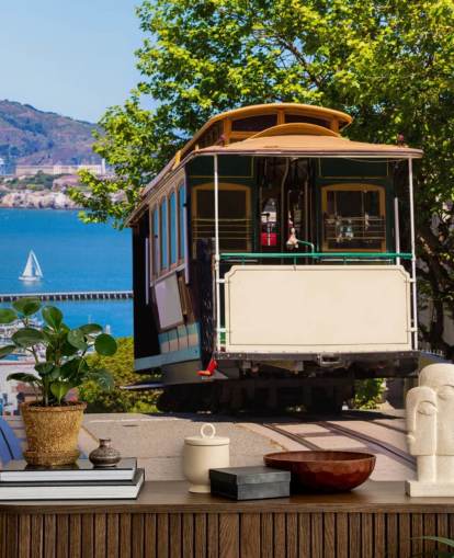 San Francisco Street Car Wall Mural Wallpaper