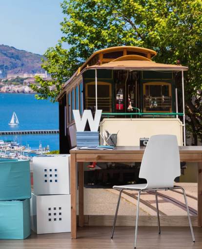 Carro de rua de São Francisco Wall Mural Wallpaper