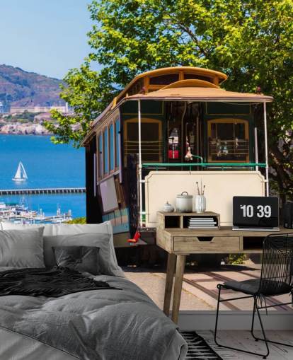 Tramway de San Francisco Wall Mural Wallpaper Tramway de San Francisco Wall Mural Wallpaper