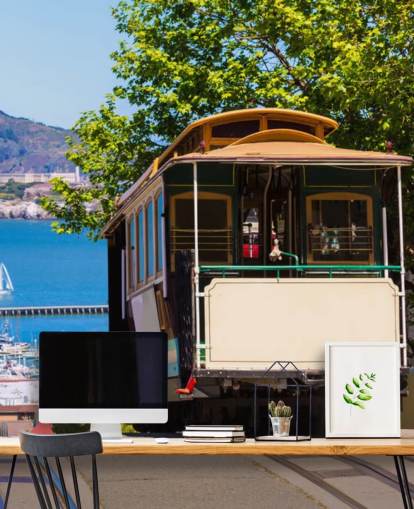 San Francisco Street Car Wall Mural Wallpaper