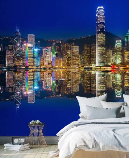 blå himmel og vand hong kong tapet