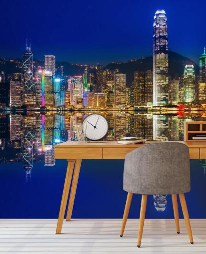 fondo de pantalla de cielo azul y agua hong kong