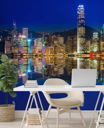 blå himmel og vann hong kong tapet