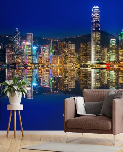 fond d'écran bleu ciel et eau hong kong