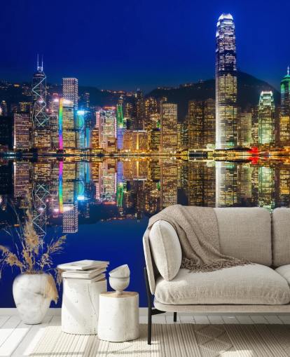 fondo de pantalla de cielo azul y agua hong kong