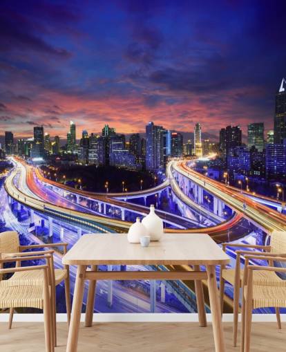 Puesta de sol de Shanghai Shanghai Highway Sunset Wallpaper 