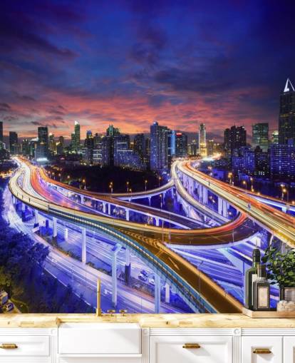 Puesta de sol de Shanghai Shanghai Highway Sunset Wallpaper 