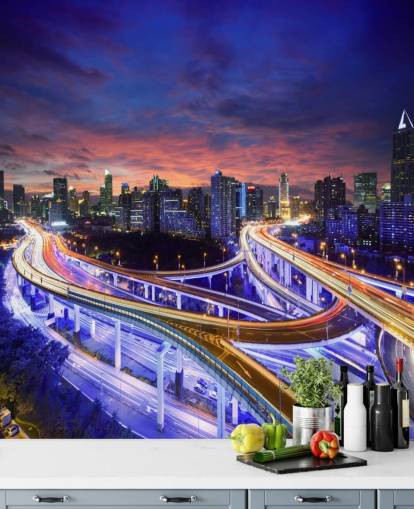 Puesta de sol de Shanghai Shanghai Highway Sunset Wallpaper 