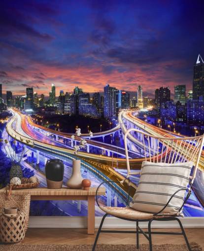 Coucher de soleil de Shanghai Shanghai Highway Sunset Wallpaper 