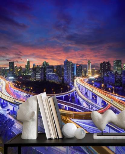 Puesta de sol de Shanghai Shanghai Highway Sunset Wallpaper 