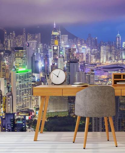 Hongkong-øyas skyline Hong Kong Island Skyline Bakgrunn 