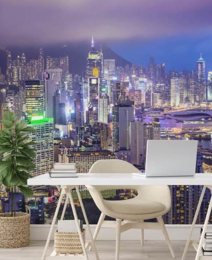 Hongkong-øyas skyline Hong Kong Island Skyline Bakgrunn Hongkong-øyas skyline Hong Kong Island Skyline Bakgrunn