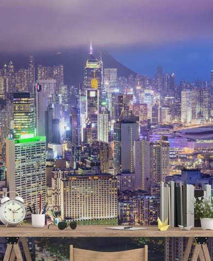 Hongkongin saaren taivaanranta Hongkongin saaren taivaanranta-taustakuva 