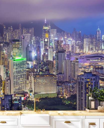 Hongkong-øyas skyline Hong Kong Island Skyline Bakgrunn Hongkong-øyas skyline Hong Kong Island Skyline Bakgrunn