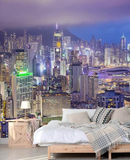 Panorama de l'île de Hong Kong Papier peint Skyline de l'île de Hong Kong Panorama de l'île de Hong Kong Papier peint Skyline de l'île de Hong Kong
