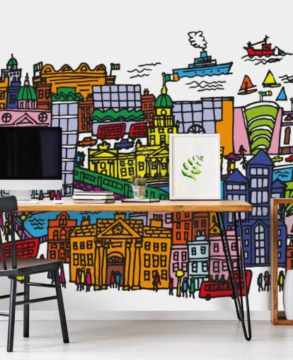 Dublin stadscentrum Dublin City Centre Wallpaper 