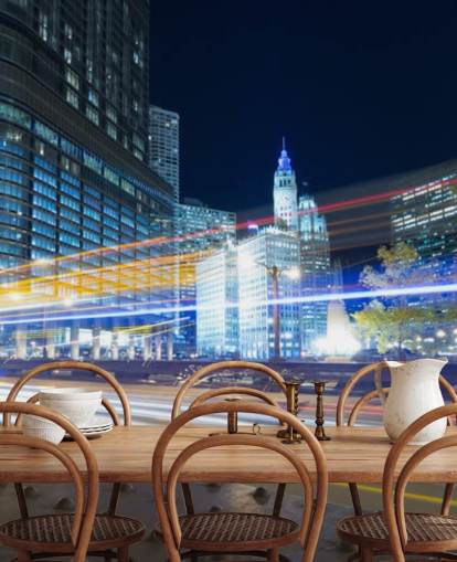 fondo de pantalla de tráfico nocturno de chicago