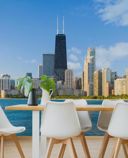 Stadsbild i Chicago Cityscape of Chicago Wallpaper