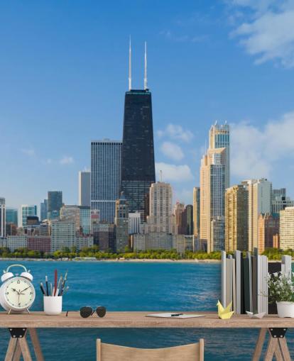 Paesaggio urbano di Chicago Cityscape of Chicago Wallpaper Paesaggio urbano di Chicago Cityscape of Chicago Wallpaper