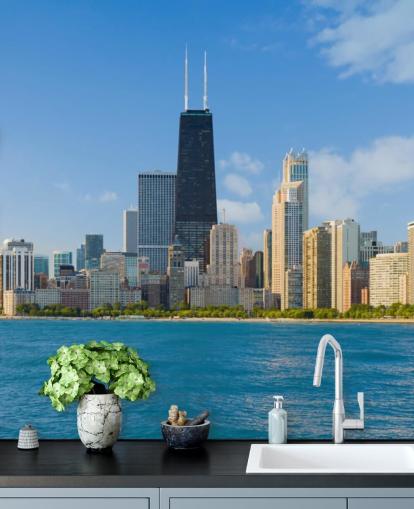 Stadtbild von Chicago Cityscape of Chicago Wallpaper