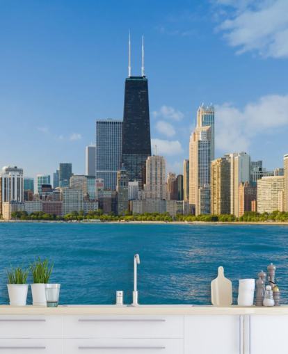 Paisagem urbana de Chicago Cityscape of Chicago Wallpaper