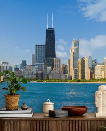 Paisagem urbana de Chicago Cityscape of Chicago Wallpaper