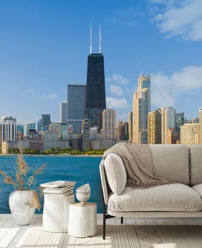 Paesaggio urbano di Chicago Cityscape of Chicago Wallpaper