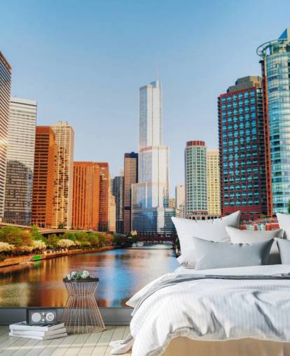 papel pintado colorido chicago city