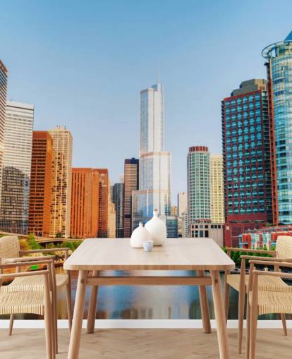 papel pintado colorido chicago city