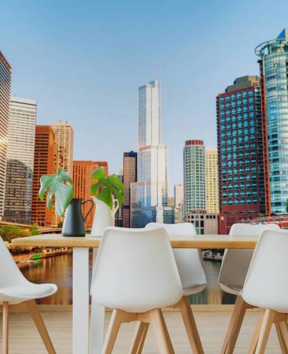 bunte Chicago City Tapete bunte Chicago City Tapete