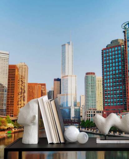 colourful chicago city wallpaper