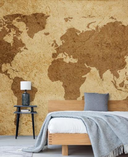 Papel de parede marrom texturizado do mapa mundial