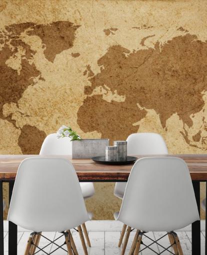 Papel de parede marrom texturizado do mapa mundial