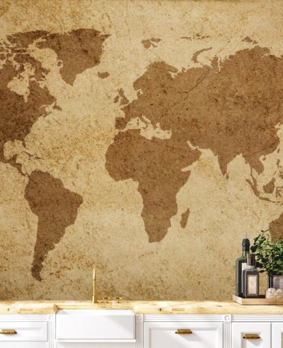 Papel de parede marrom texturizado do mapa mundial Papel de parede marrom texturizado do mapa mundial