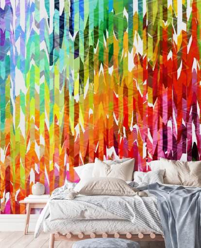 Papel pintado de líneas de colores abstractos Papel pintado de líneas de colores abstractos