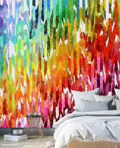 Papier peint abstrait coloré arc-en-ciel