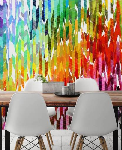 Abstract Colourful Rainbow Lines Wallpaper