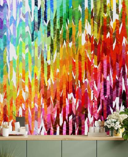 Abstrakt Fargerike Rainbow Lines Bakgrunn