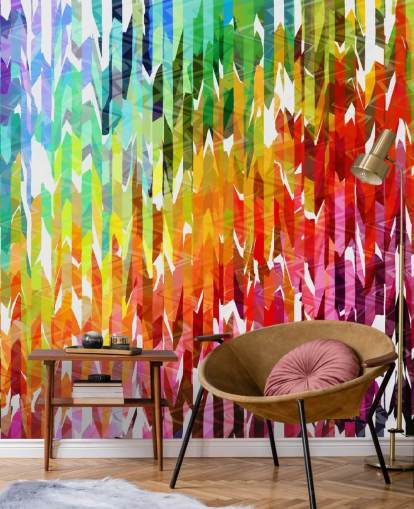 Abstrakt Farverige Rainbow Lines Baggrund