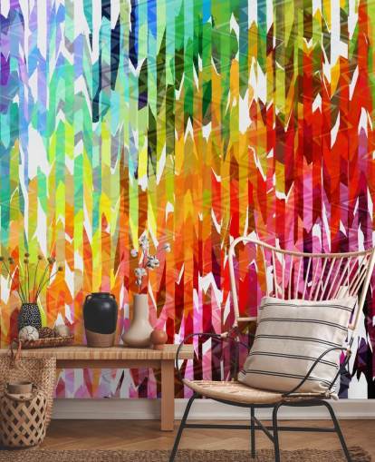 Abstrakt Fargerike Rainbow Lines Bakgrunn