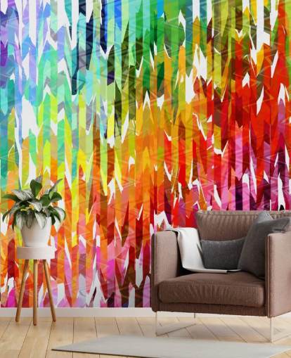 Abstrakte bunte Regenbogen Linien Wallpaper