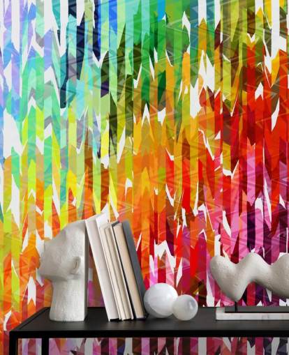 Papier peint abstrait coloré arc-en-ciel