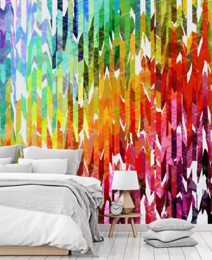 Abstrakt Fargerike Rainbow Lines Bakgrunn