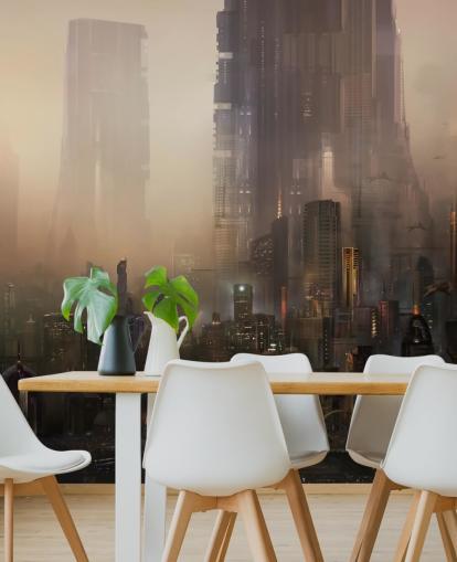 Futuristinen kaupunki Sci Fi Taustakuva Futuristinen kaupunki Sci Fi Taustakuva