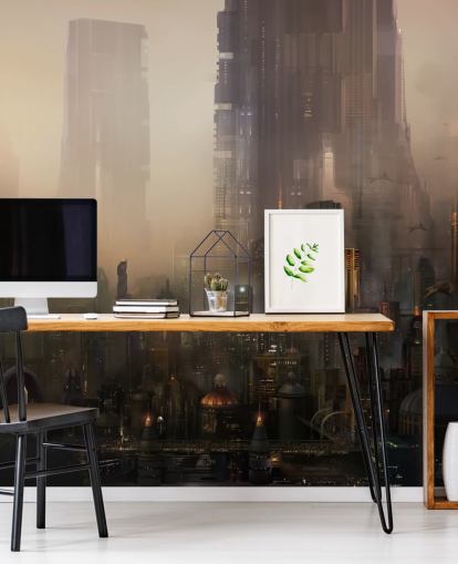 Futuristisk By Sci Fi Baggrund Futuristisk By Sci Fi Baggrund