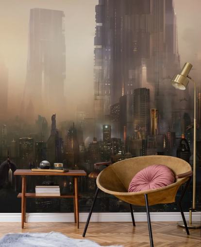 Fondo de pantalla de ciencia ficción de la ciudad futurista