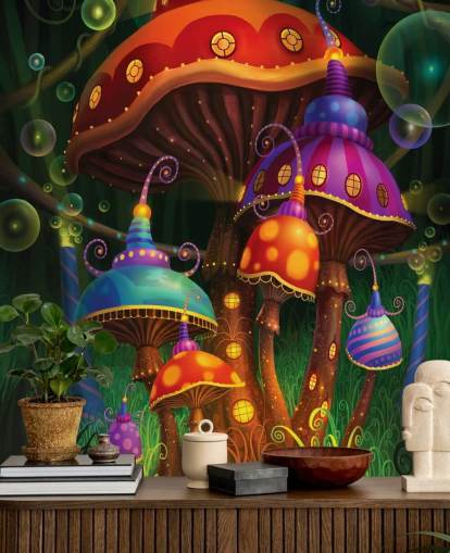 Papier peint de fées de champignons